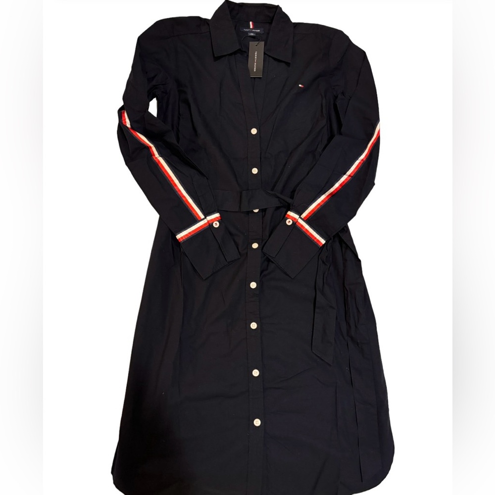 Navy blue cotton dress